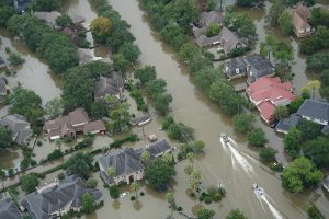 Hurricane Harvey: flooded city streets