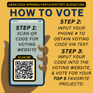 How to vote. Step 1: scan QR code. Step 2: input phone number and get code. Step 3: input code into voting website and vote for your top 5 favorite projects