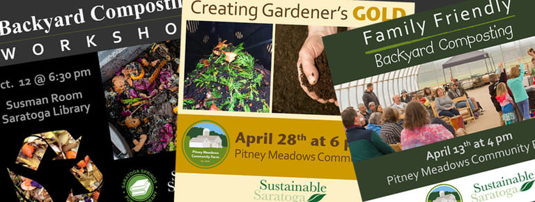 Sustainable Saratoga composting event posters