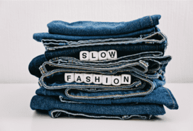 Stack of denim jeans: Slow Fashion