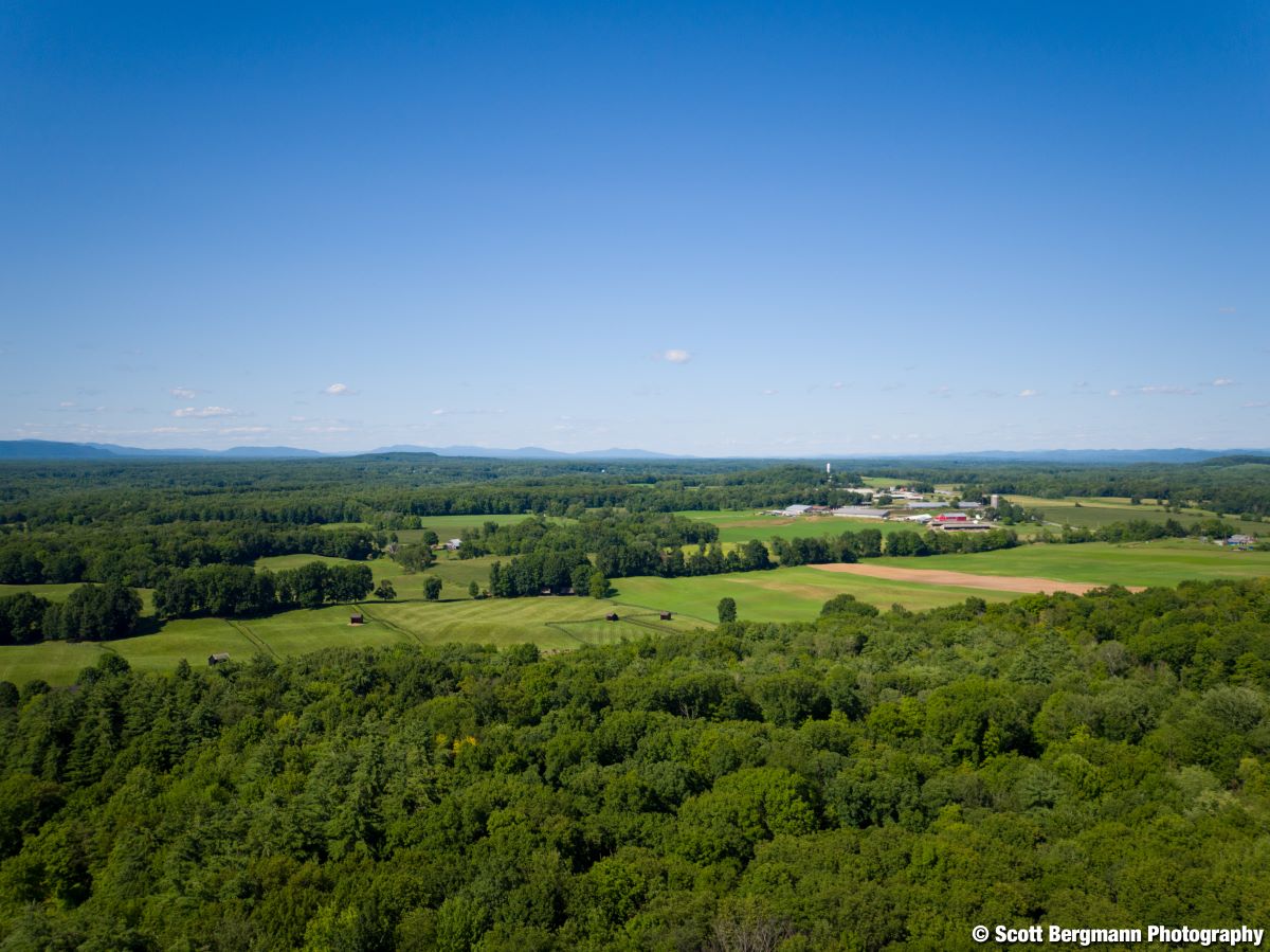 Aerial view of the Saratoga Greenbelt landscape