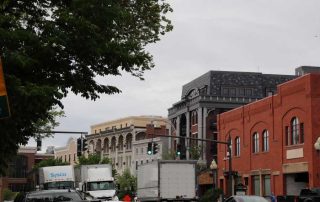 Trucks clog Broadway in Saratoga Springs NY