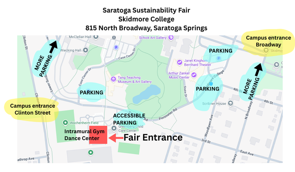 Saratoga Sustainability Fair 2026 venue & parking map